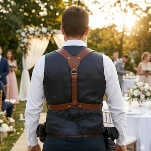 Leather Camera Harness Pattern | Adjustable Dual Strap Vest Template (Digital Download) image 5