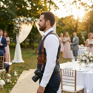 Leather Camera Harness Pattern | Adjustable Dual Strap Vest Template (Digital Download) image 4