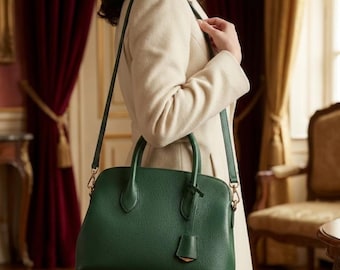 Leather Tote Bag Sewing Pattern | Structured Zipper Handbag PDF Pattern A4/A0/A1/US Letter/DXF