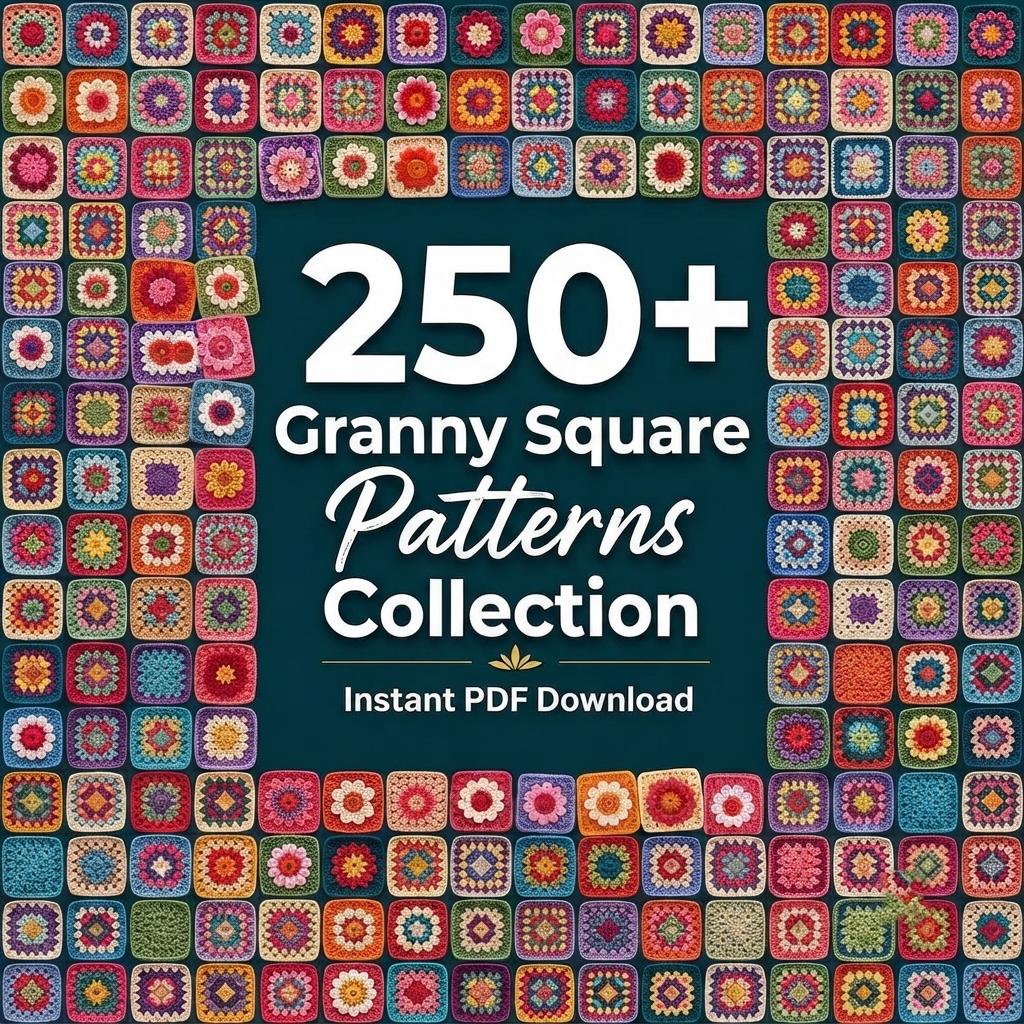 35 Crochet Blocks and Squares for Your Next Project 5 250+ Crochet Granny Square Pattern Bundle