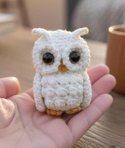 Crochet Owl Pattern: Low Sew Amigurumi Bird (PDF Download)
