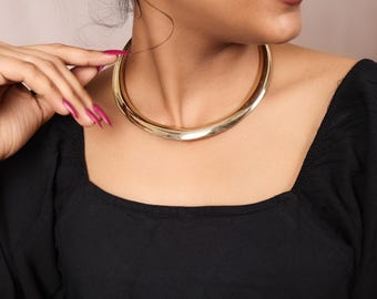 Brass Ethnic Chocker || Torque Necklace || Viking Necklace || Tribal Necklace || Ethnic Torque || Minimaliste Chocker