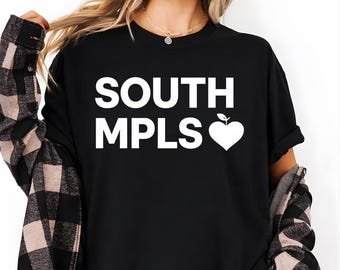 South Minneapolis Shirt, Minneapolis Minnesota T-Shirt, MPLS Heart Apple Graphic Tee, City Pride Shirt, Minnesota Gift for Locals, Unisex