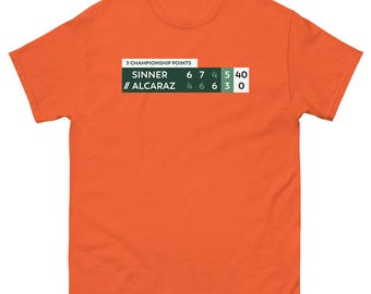 Alcaraz vs Sinner Championship Point Scoreboard Shirt, Roland Garros 2025 Tennis Tee, ATP Finals Fan Gift, Epic Grand Slam Tennis Final Tee