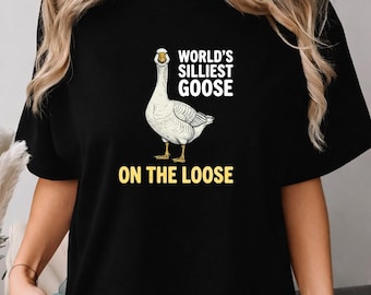 Die dümmste Gans der Welt auf dem losen Hemd, lustiges Gänseliebhabergeschenk, niedliches Bauernhoftier-T-Stück, albernes Gans-Sweatshirt