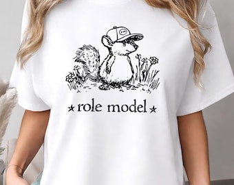 Role Model Squirrel Shirt, Funny Squirrel Tee, Cute Woodland Animal Shirt, Cottagecore Graphic Tee, Nature Lover Gift