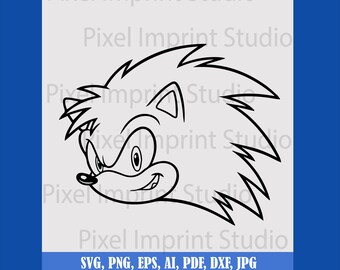 Hedgehog Head Line Art SVG | Nursery Decor, Cricut Ready (Digital Download)