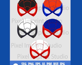 Spiderman Mask SVG Bundle | Superhero Clipart (Digital Download)