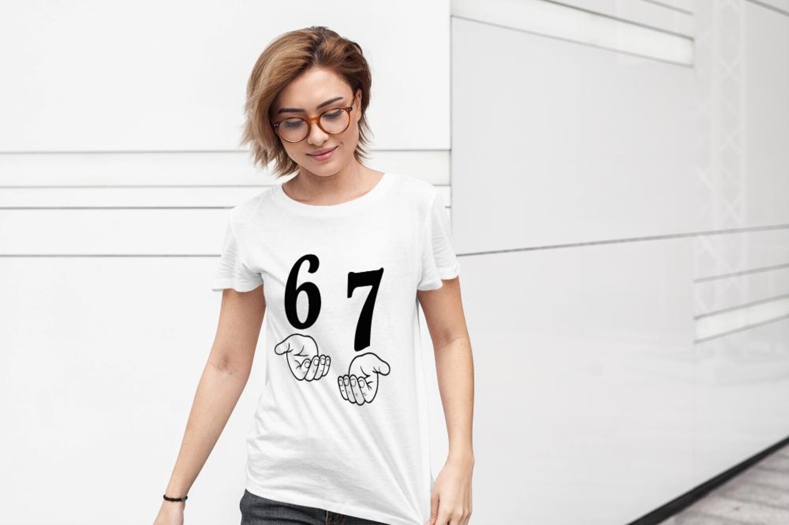 Six Seven 6 7 Hands Meme SVG PNG | Funny Social Media Humor | Viral ...