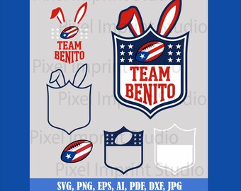 Team Benito SVG PNG, Benito Bowl Football Design, Benito Shirt Design Multilayer Svg png Files (Digital Download)