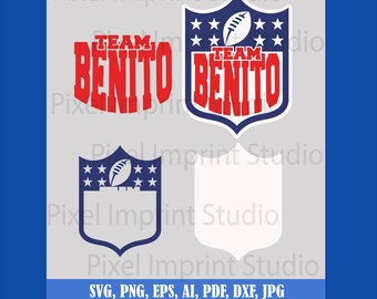 Team Benito SVG PNG, Benito Bowl layered svg, Team Benito Bad Bunny Football svg png, 2026 Halftime Show Png