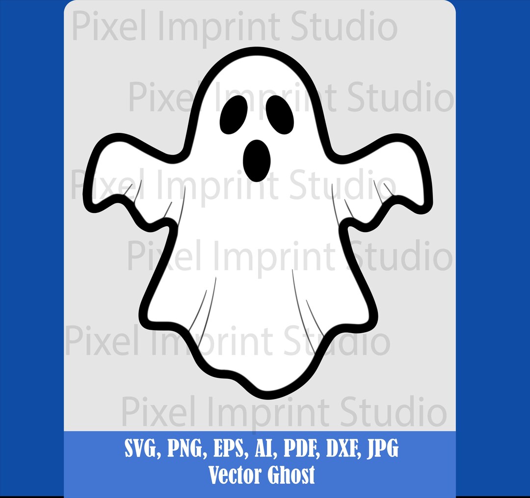 Ghost Vector SVG PNG | Minimalist Ghost Face Design | Cricut Cut File ...