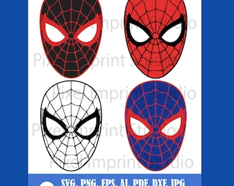 Spiderman Mask SVG Bundle | Cricut & Silhouette Cut Files (Digital Download)