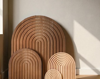 Wavy Arch Wooden Cutting Board Boho – Decorative Wooden Board – Boho Home Decor for Kitchen, Dining Room & Living Room – Gift Idea