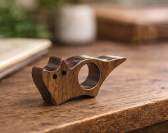 Wooden Cat Book Page Holder – Handmade Page Holder for Books | Thumb Rest for Reading | Gift for Bookworms & Cat Lovers