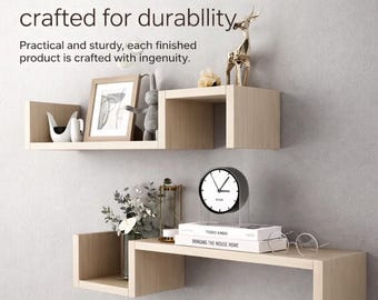Floating Wall Shelf Modern Wooden Shelf for Living Room Bedroom Decor Minimalist Wall Storage Organizer Home Decor