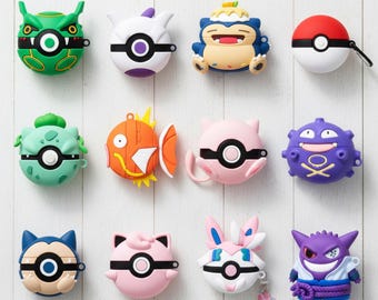 Poke Characters Airpod Case, Airpod Pro 3 Cases, Airpod Pro & Pro 2 Cases, Poke Ball Airpod 1 2 3 4 Cases