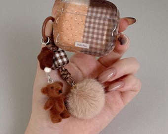Cute Bear Airpod Case, Flower Charm Bracelet Case, For Airpod Pro 3 Case, Airpod 1 2 3 4 Pro 2