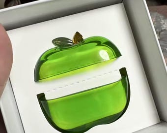 Green Apple Airpod Case, Fruit theme Earphone Case, For Airpor Pro 3, Airpod Pro & Pro 2, Airpod 4 Case