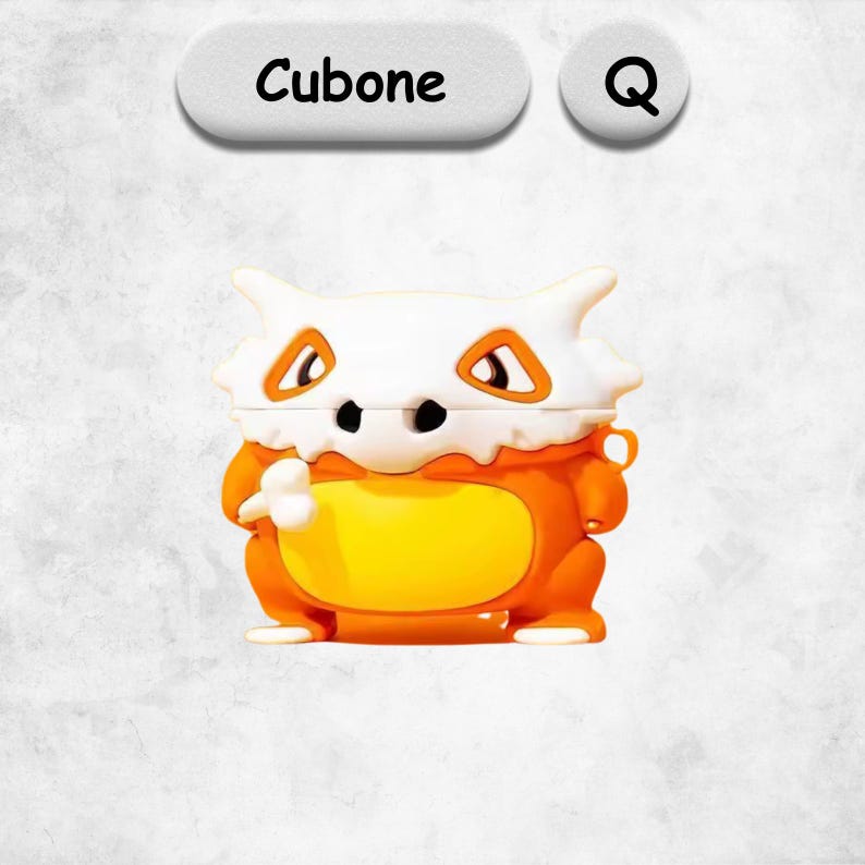 Poke Cartoon AirPod Cases, Ball Earphone Cases, AirPod Pro 3 Cases, Case For AirPod Pro 2, AirPod 1 2 3 Cubone  Q
