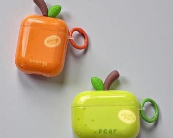 Fruit Airpod Case, Orange Pear Earphone Case, For Airpod 1 2 3 4 Pro & Pro 2, Gift for her
