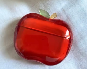 Red Apple Airpod Case, Fruit theme Earphone Case, For Airpor Pro 3, Airpod Pro & Pro 2, Airpod 4 Case