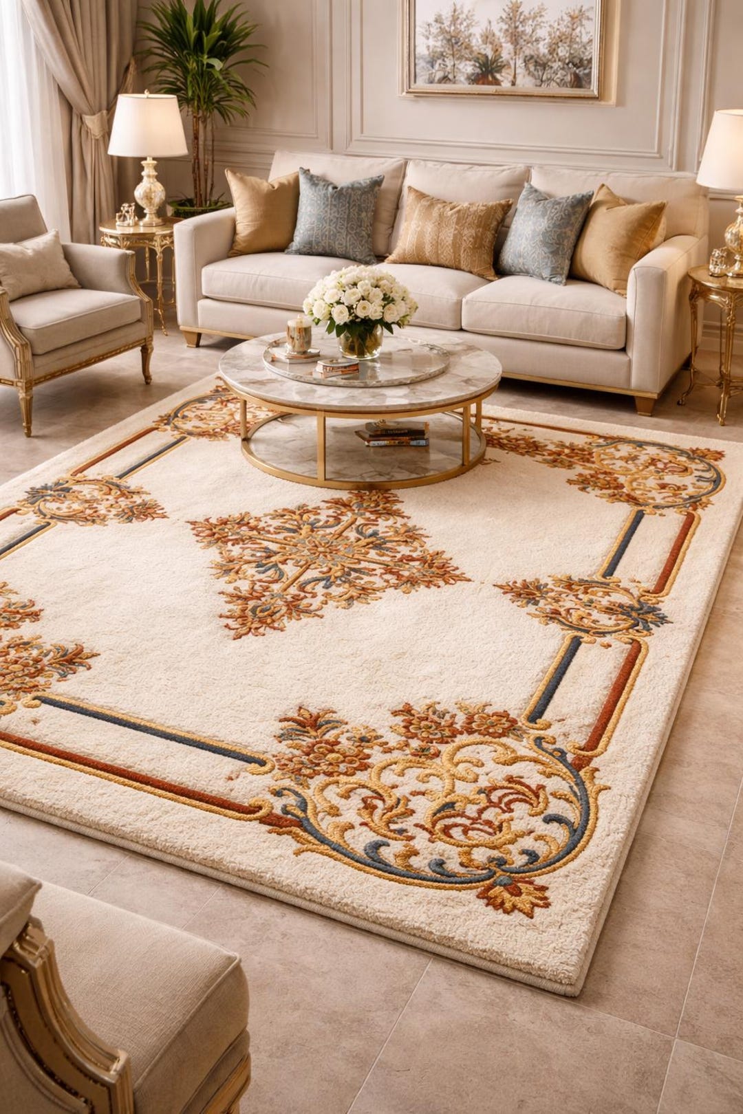 Handmade Wool Area Rug | Custom Persian Style, Bhadohi India - Etsy