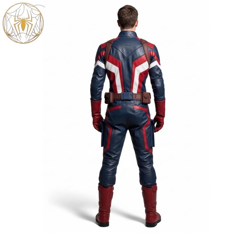 Handgjord stjärnsköldsdräkt för män | Patriot hjältekostym | Cosplay-outfit | Gåva till honom bild 2