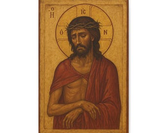 Christ the Bridegroom Icon | Nymphios Orthodox Icon | Byzantine Digital Download | Holy Week Christian Wall Art | Passion of Christ Print