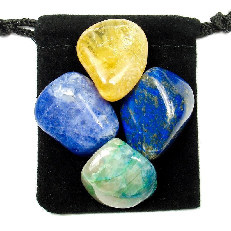 THYROID SUPPORT Tumbled Crystal Healing Set 4 Gemstones W/ Etsy