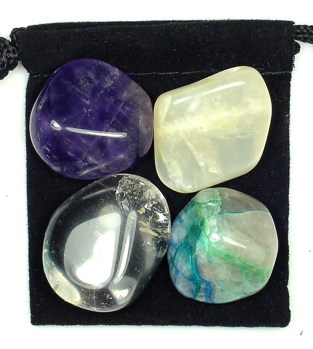 PMS SUPPORT pre Menstrual Symdrome Tumbled Crystal Healing Set With