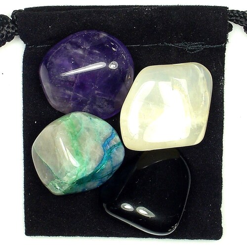 EPILEPSY SUPPORT Tumbled Crystal Healing Set 4 Gemstones Etsy