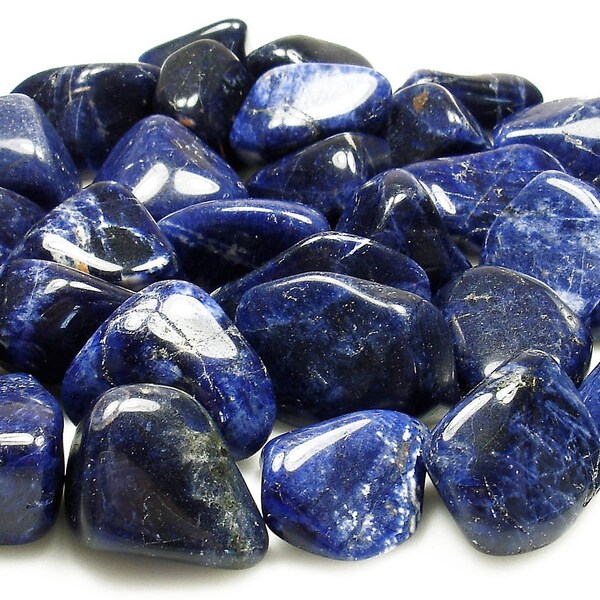 TUMBLED - (1) Medium/Large SODALITE Crystal with Description Card - Healing Stone Reiki