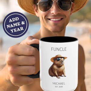Personlig Funcle-mugg, farbrorpresent, brorpresentmugg, svågerpresenter, cool farbrormugg, personlig farbrormugg, fars dag-mugg