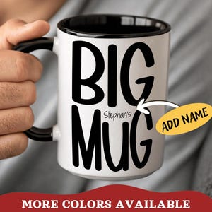 Personalized Coffee Mug Custom Name Birthday Gift Funny Office Humor Desk Accessory Large Ceramic Drinkware 15oz Statement Piece Novelty