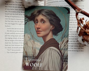 Virginia Woolf Book Tracker Reading Log Bookmark Literary Aesthetic Gift for Bookworms Classic Literature Reading Log Journal Insert