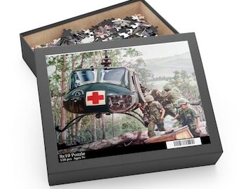 Rompecabezas de rescate en helicóptero MedEvac / Rompecabezas de escena militar