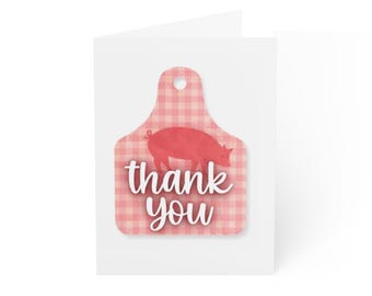 Pig 4-H Show Thank You Card
