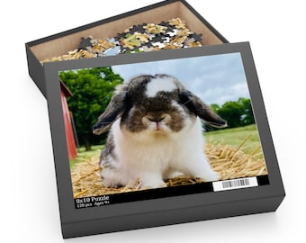 Adorable rompecabezas de conejito Holland Lop (120, 252 y 500 piezas)