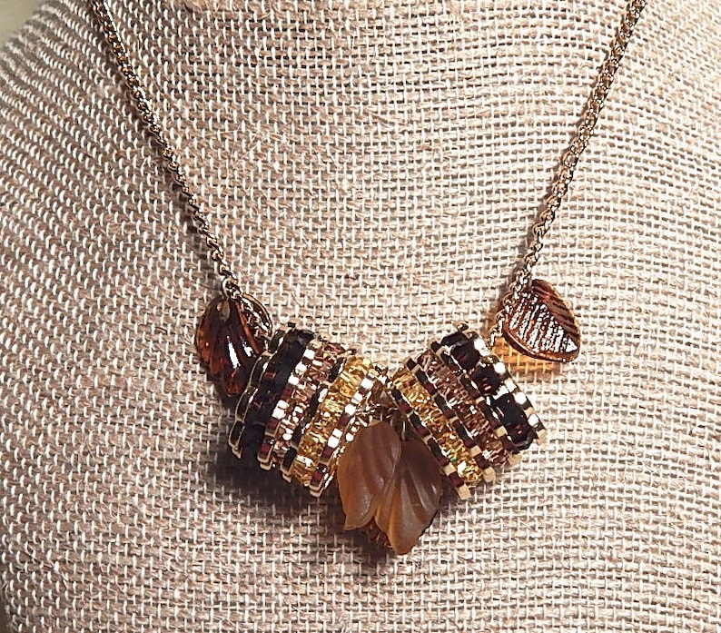 Harvest Rounds and Leaves Necklace