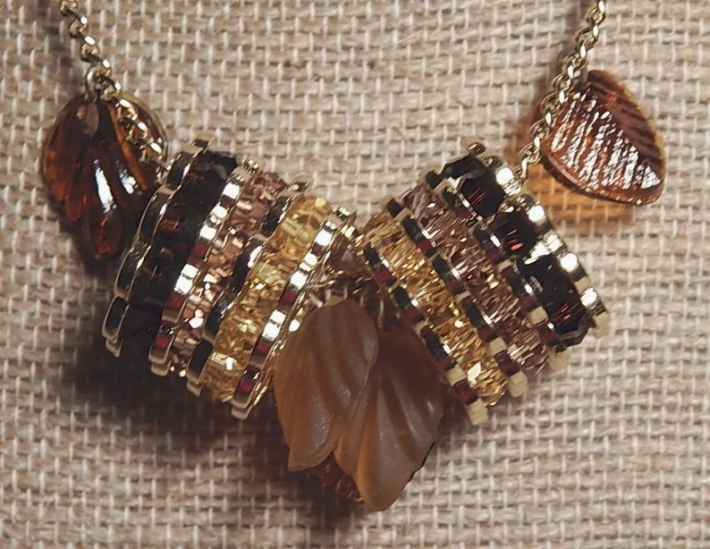 Harvest Rounds and Leaves Necklace