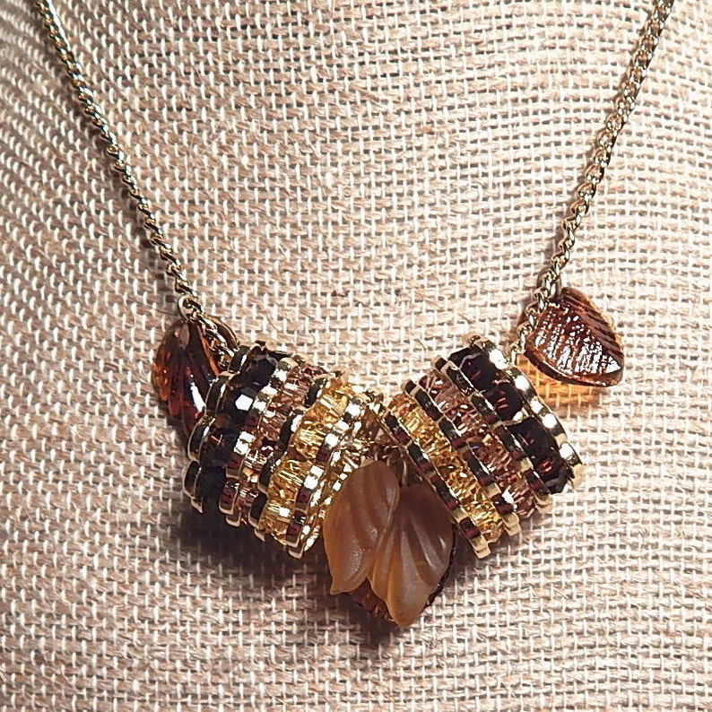 Harvest Rounds and Leaves Necklace