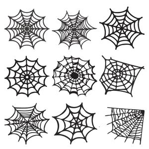 Spider Web Machine Embroidery Design, Halloween Cobweb Corner Embroidery, Spooky Gothic Net Font Embroidery, Instant Digital Download