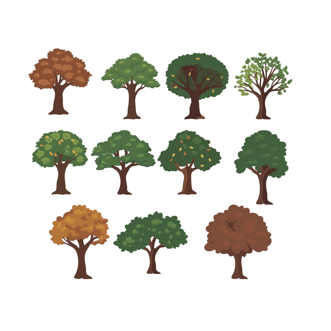 Natural Tree Design Tree Nature Forest Embroidery Design, Nature Tree Forest Tree Machine ...