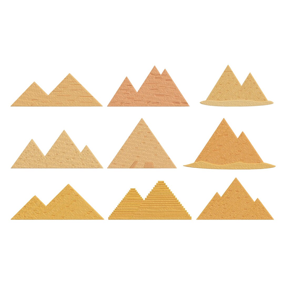 Pyramid Egypt Embroidery Design Bundle, Desert Egypt Machine Embroidery ...