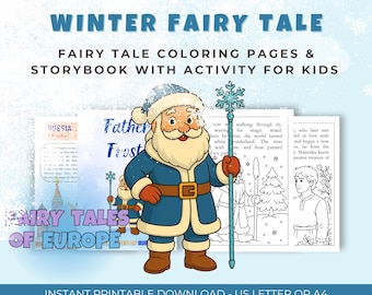 Christmas Story Coloring Book I Father Frost I Winter Fairy Tale for Kids I Educational Activity Storybook I Christmas Coloring Book