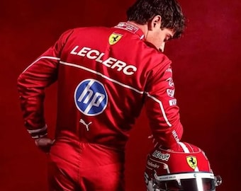 Traje de karting personalizado: Leclerc estampado por sublimación en Cardura 600D