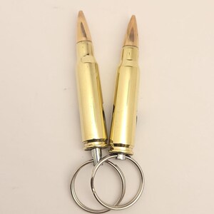 Two 308 Bullet Keychain Groomsmen stocking stuffer christmas gift for men