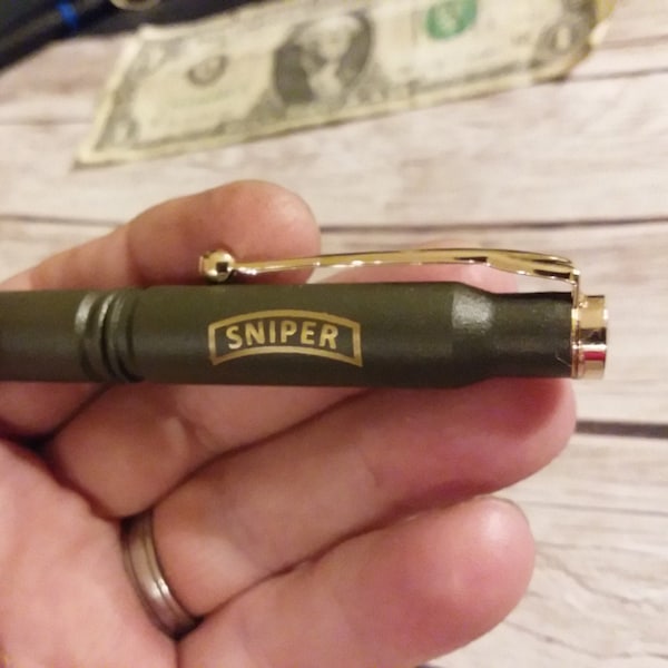 308 Caliber Sniper bullet pen | ARMY Sniper Tab 7.62x51 NATO rounds Fathers Day gift for men