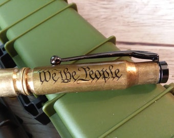We The People - Battle Hardened 308 Caliber bullet pen wedding or  Fathers day gift for men wtp
